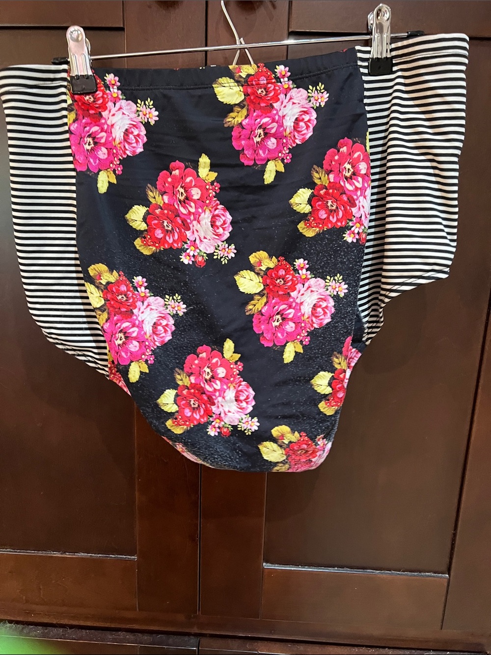 torrid Black Floral Underwire Bikini Top with Pink Accents - Picture 7 of 7
